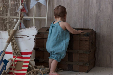 Льняной песочник-комбинезон Cloudy Sky