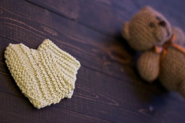 Пинетки-носочки вязаные Ментоловые