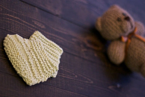 Пинетки-носочки вязаные Ментоловые