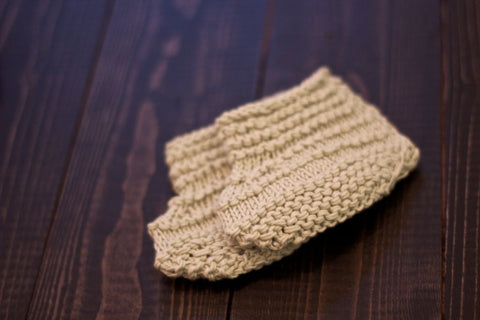 Пинетки-носочки вязаные Ментоловые