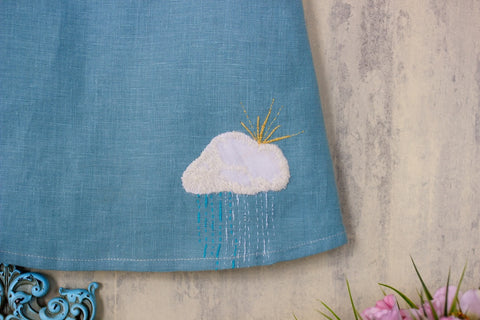 Универсальное льняное платье-туника Cloudy Sky