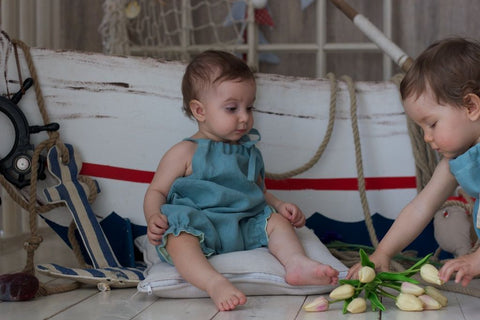 Льняной песочник-комбинезон Cloudy Sky