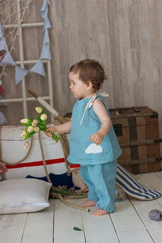 Универсальное льняное платье-туника Cloudy Sky